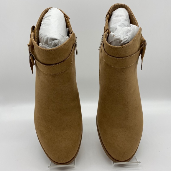 Torrid Beige Faux Suede Side Bow Ankle Bootie - Picture 8 of 16